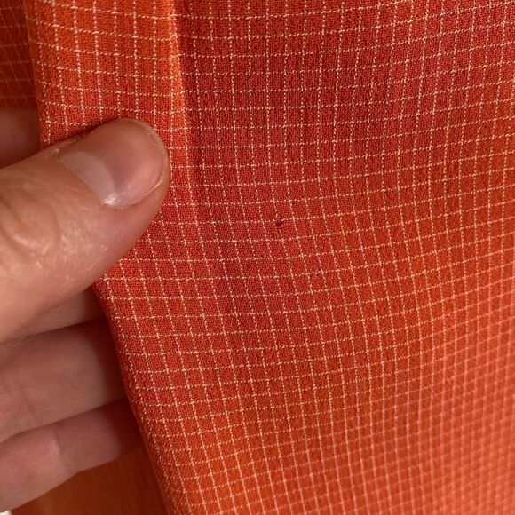 Vintage 90's Odessa Orange Plaid Mini Dress  Size 6 - Picture 14 of 15